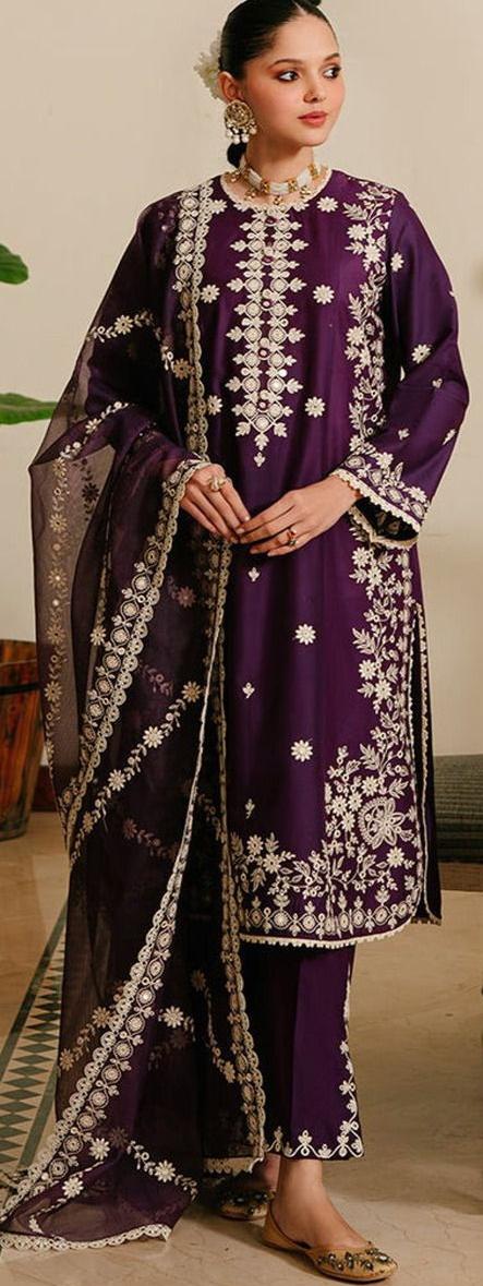 Premium Lawn Embroidered 3-Piece Suit