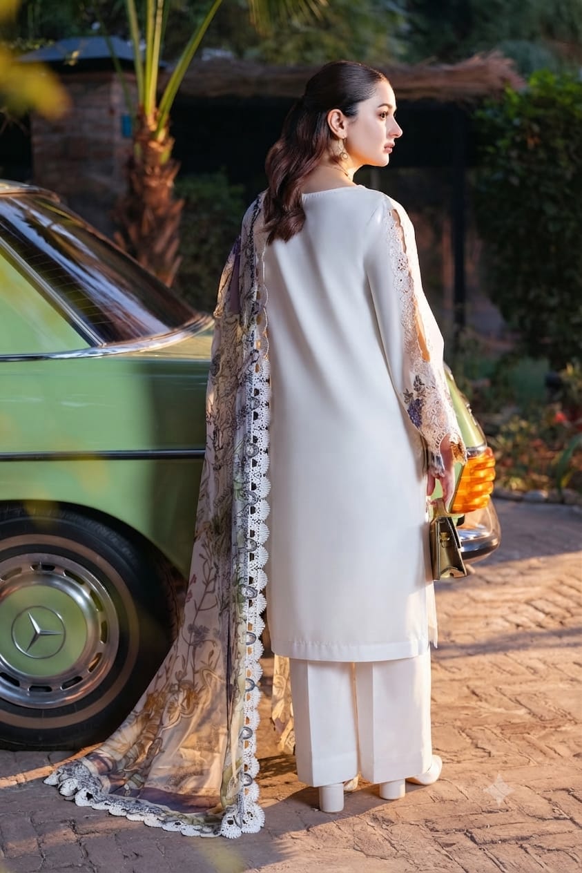 3-Piece Embroidered Lawn – Unstitched Suit
