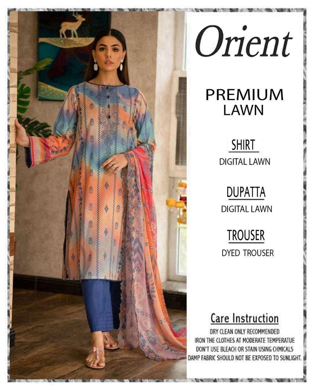 3-Piece Orient Premium Digital Printed Lawn Suit