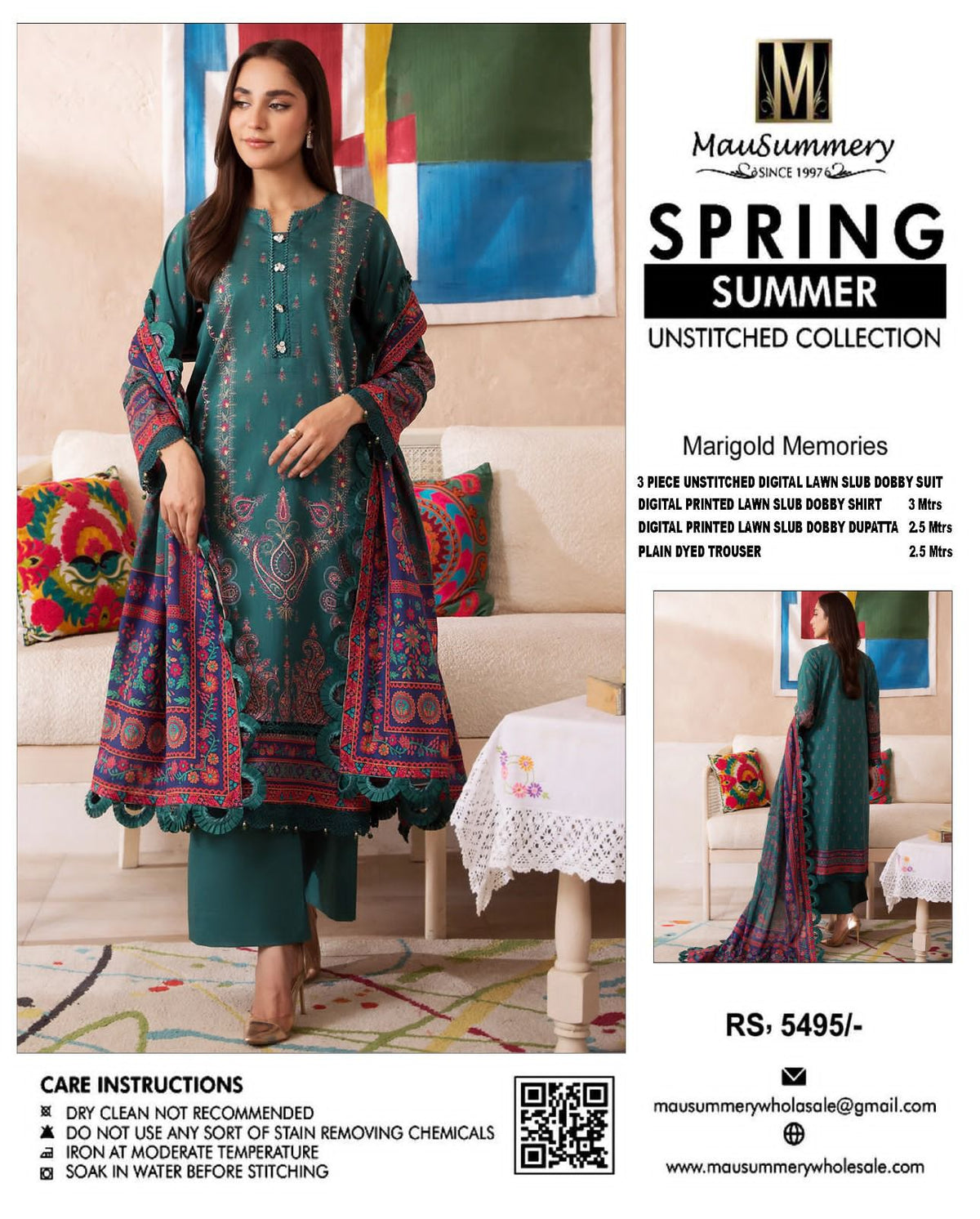 3-Piece Printed Lawn Jacquard Dobby Collection