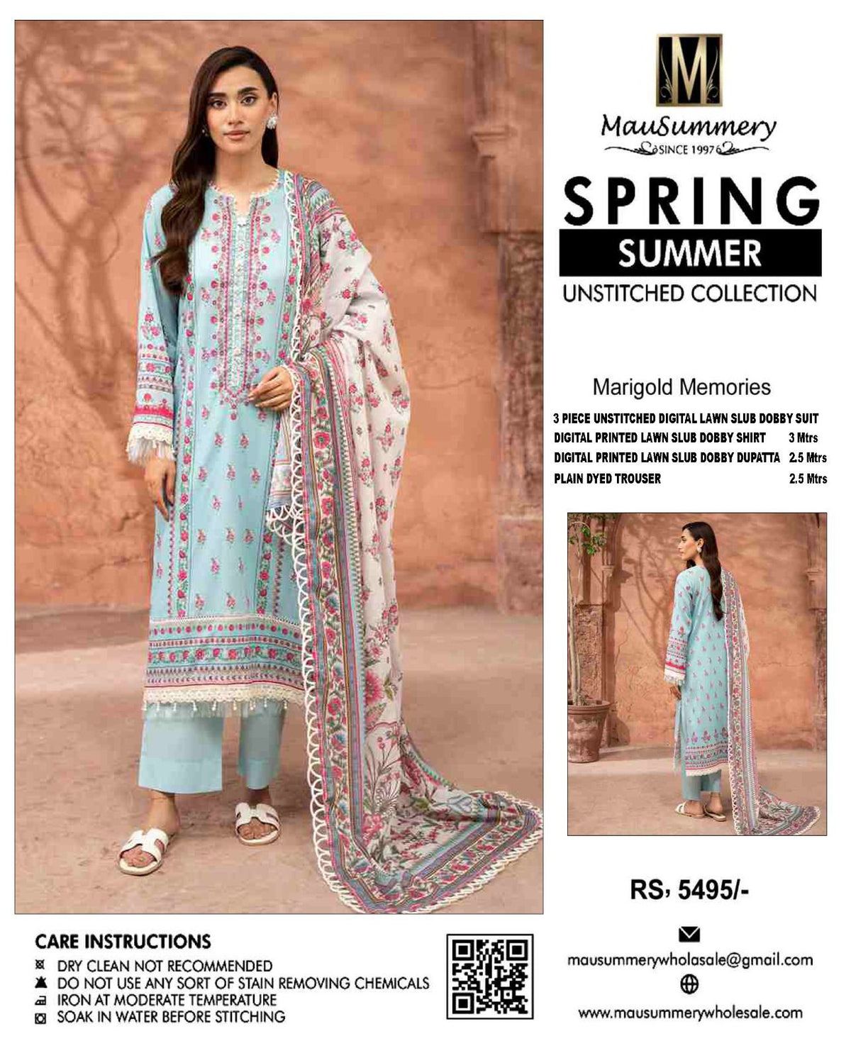 3-Piece Printed Lawn Jacquard Dobby Collection