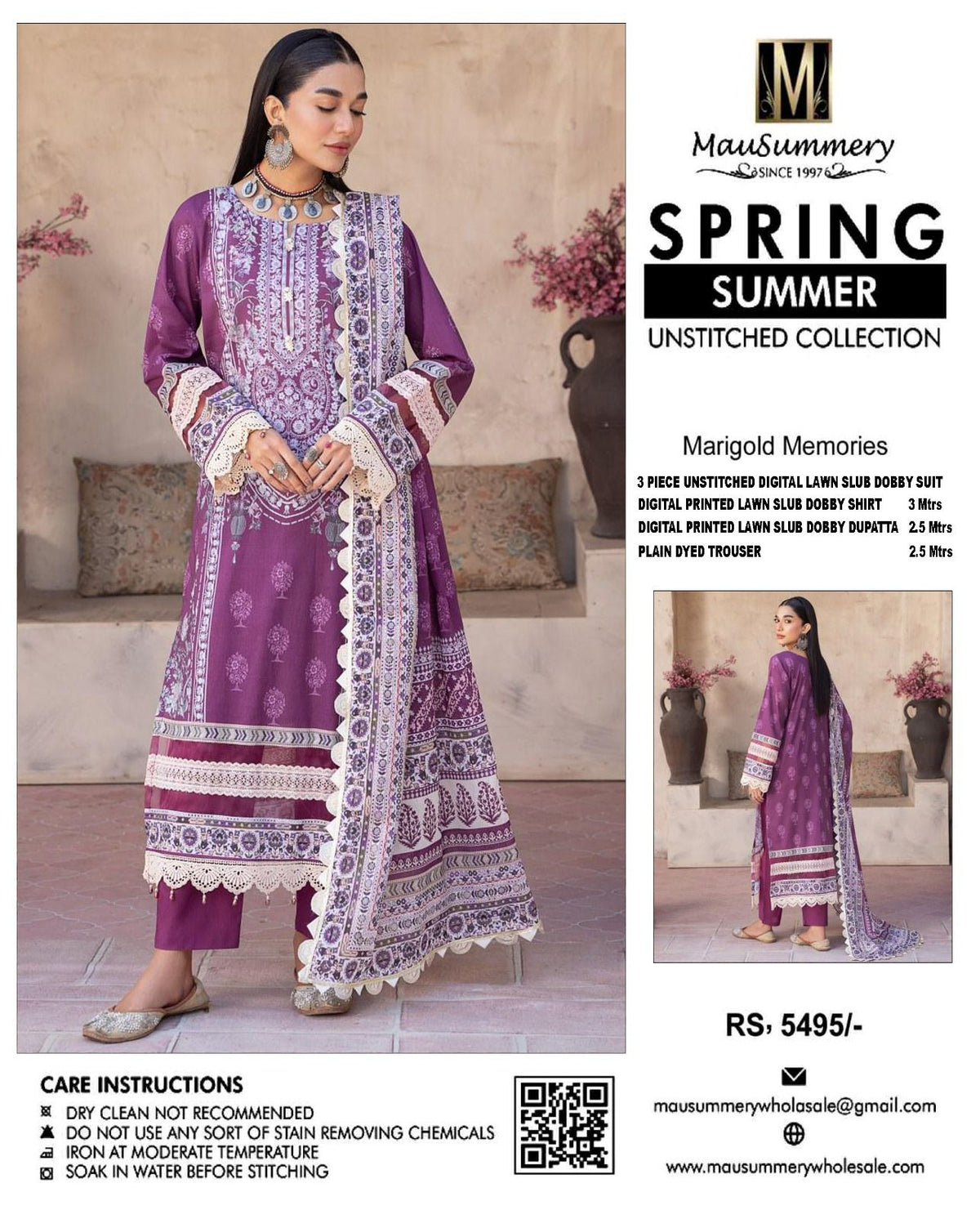 3-Piece Printed Lawn Jacquard Dobby Collection