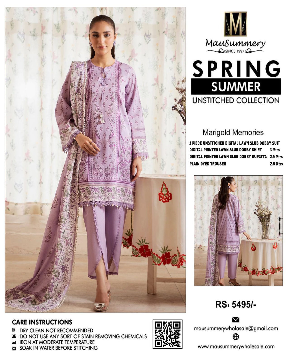 3-Piece Printed Lawn Jacquard Dobby Collection