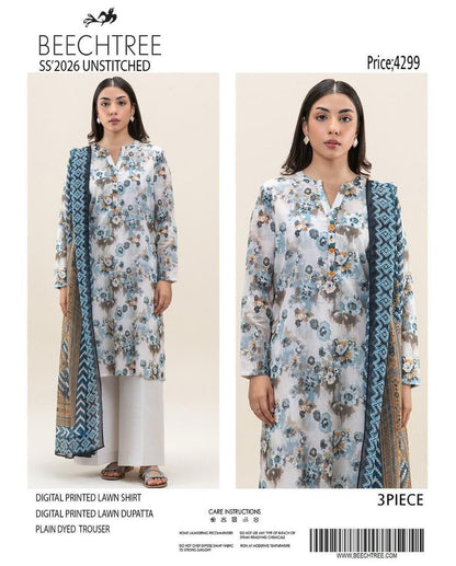 3-Piece Premium Digital Printed Lawn Suit