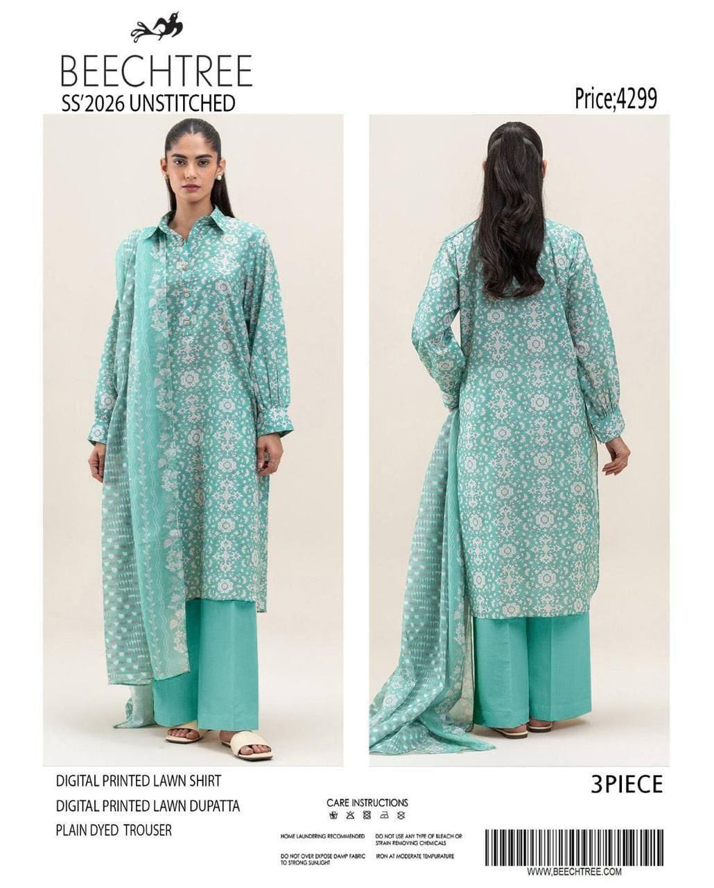 3-Piece Premium Digital Printed Lawn Suit