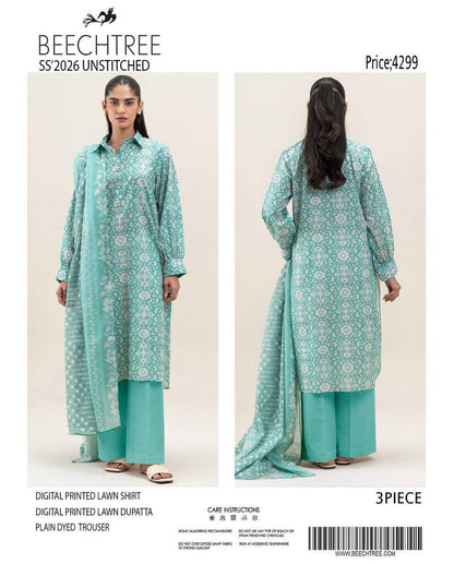 3-Piece Premium Digital Printed Lawn Suit
