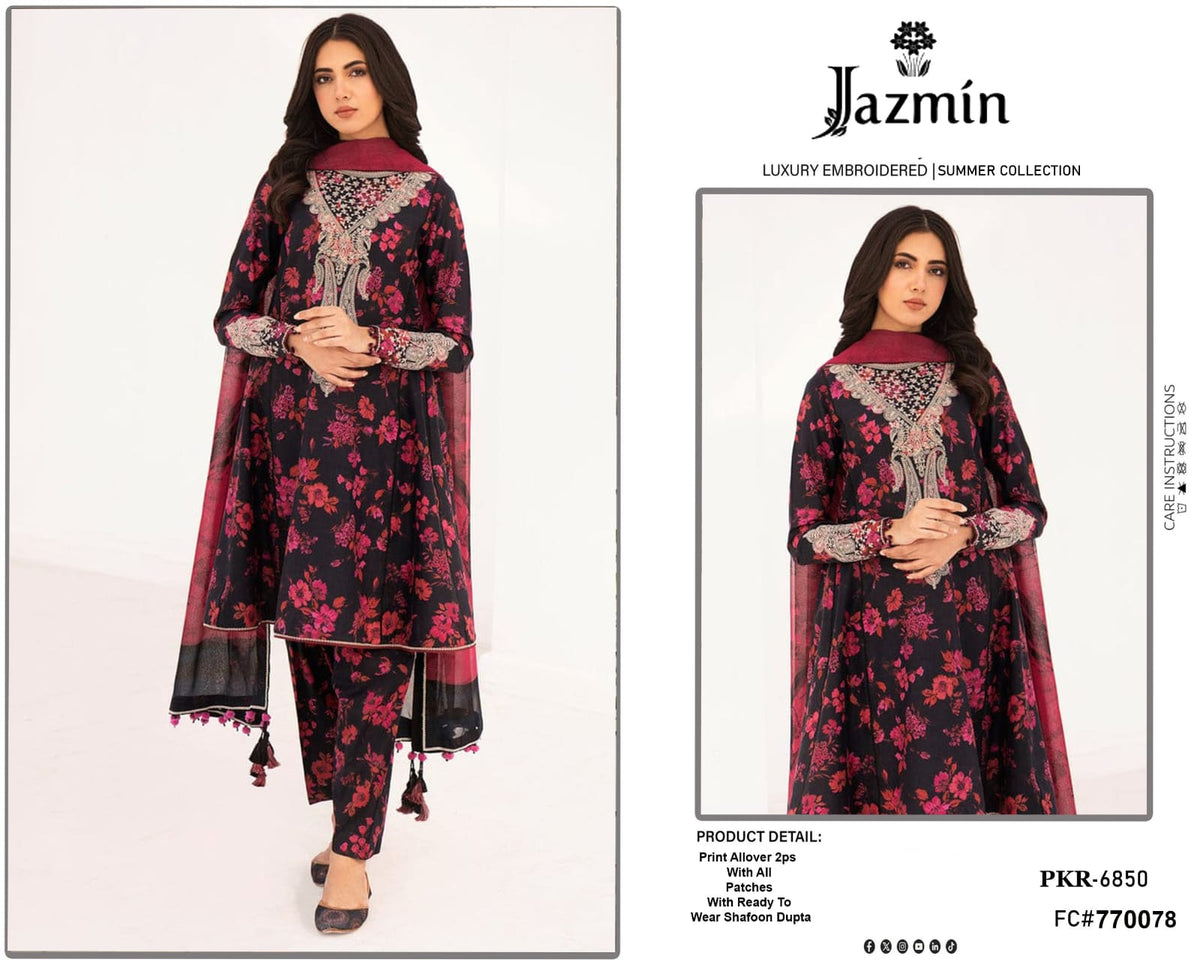 3-Piece Premium Digital Printed Lawn Suit