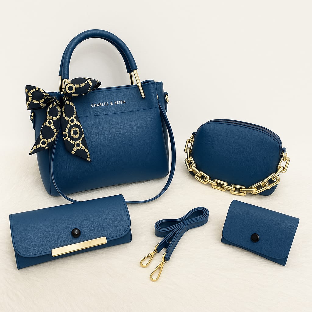 👜✨ 4-PCS PREMIUM SOFT LEATHER HANDBAG SET ✨👜