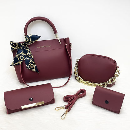 👜✨ 4-PCS PREMIUM SOFT LEATHER HANDBAG SET ✨👜