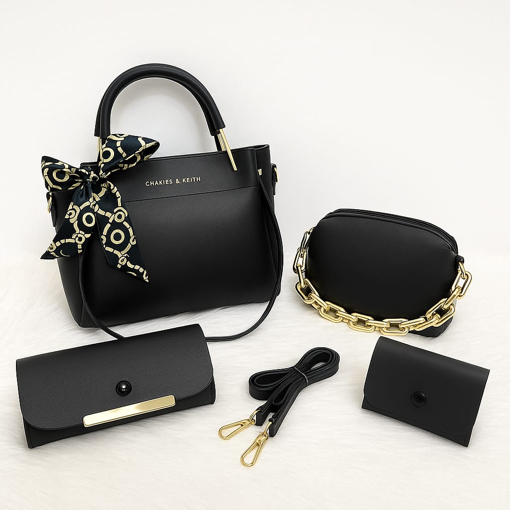 👜✨ 4-PCS PREMIUM SOFT LEATHER HANDBAG SET ✨👜
