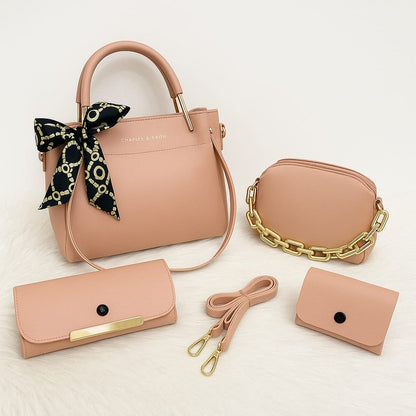 👜✨ 4-PCS PREMIUM SOFT LEATHER HANDBAG SET ✨👜